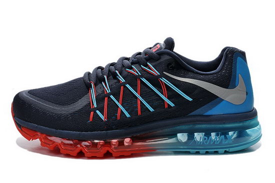 Mens Nike Air Max 2015 Black Red Blue Outlet Store